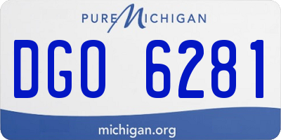 MI license plate DGO6281