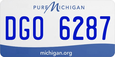 MI license plate DGO6287