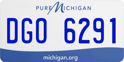 MI license plate DGO6291