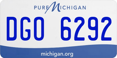 MI license plate DGO6292
