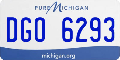 MI license plate DGO6293