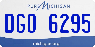 MI license plate DGO6295