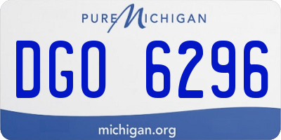MI license plate DGO6296