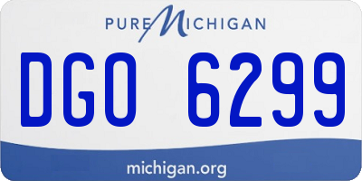 MI license plate DGO6299