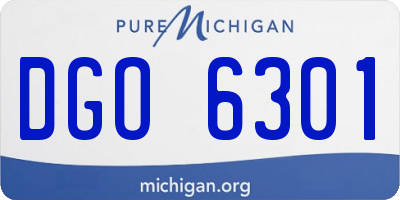MI license plate DGO6301