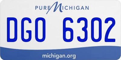 MI license plate DGO6302