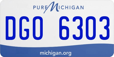 MI license plate DGO6303
