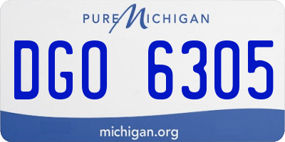 MI license plate DGO6305
