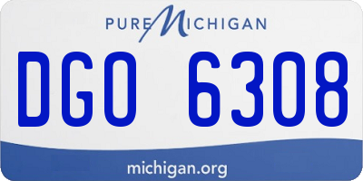 MI license plate DGO6308