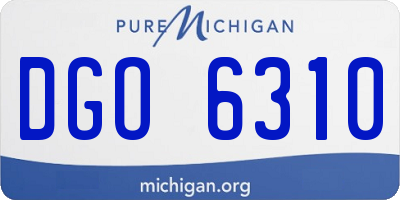 MI license plate DGO6310
