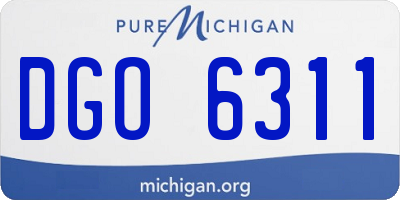 MI license plate DGO6311