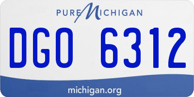 MI license plate DGO6312