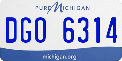 MI license plate DGO6314