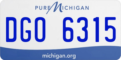 MI license plate DGO6315