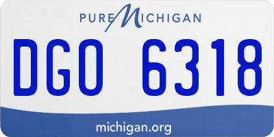 MI license plate DGO6318