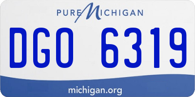 MI license plate DGO6319