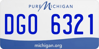 MI license plate DGO6321