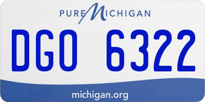 MI license plate DGO6322