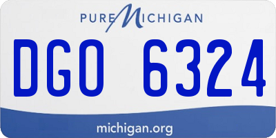 MI license plate DGO6324