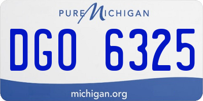 MI license plate DGO6325