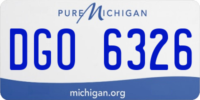 MI license plate DGO6326