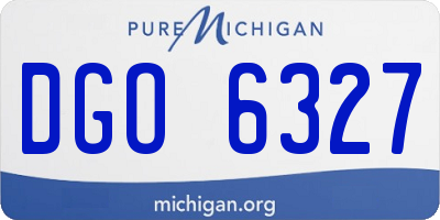 MI license plate DGO6327
