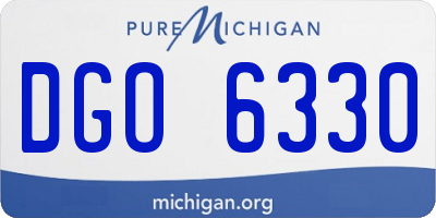 MI license plate DGO6330