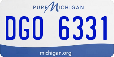 MI license plate DGO6331