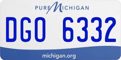 MI license plate DGO6332
