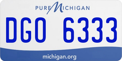 MI license plate DGO6333