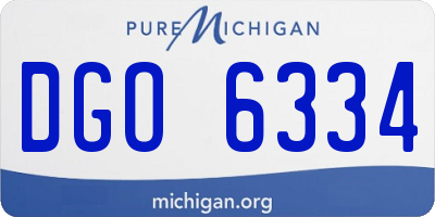 MI license plate DGO6334