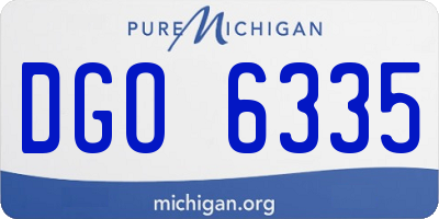 MI license plate DGO6335