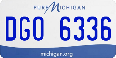 MI license plate DGO6336