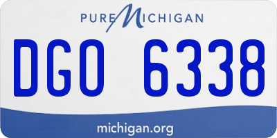 MI license plate DGO6338