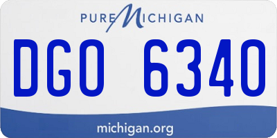 MI license plate DGO6340