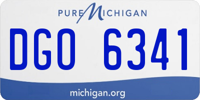 MI license plate DGO6341