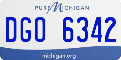 MI license plate DGO6342