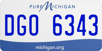MI license plate DGO6343