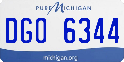 MI license plate DGO6344