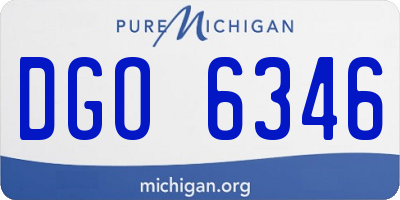 MI license plate DGO6346