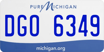 MI license plate DGO6349