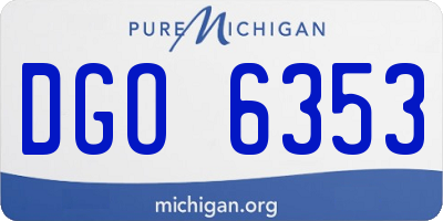 MI license plate DGO6353