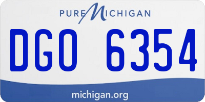 MI license plate DGO6354
