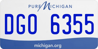 MI license plate DGO6355