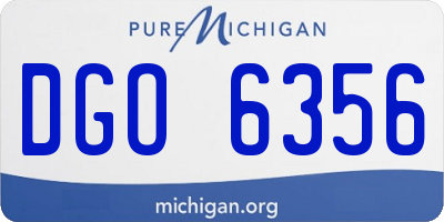 MI license plate DGO6356
