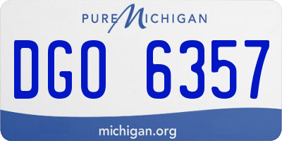 MI license plate DGO6357