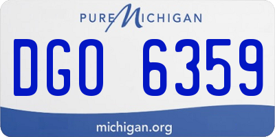 MI license plate DGO6359