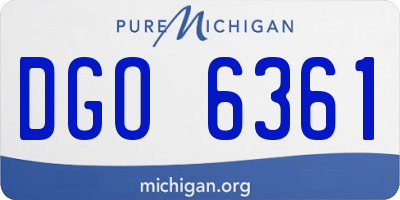 MI license plate DGO6361