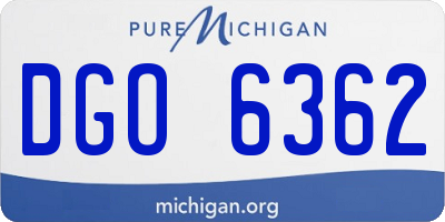 MI license plate DGO6362