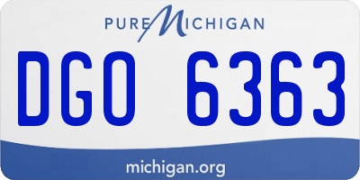MI license plate DGO6363